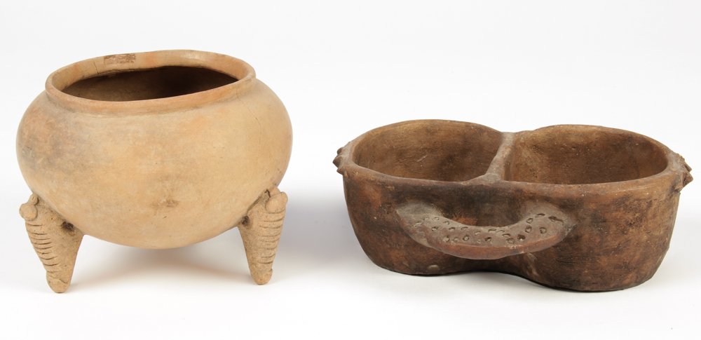 Lot of 2 Pre-Columbian Earthenware Vessels (1 of 3)