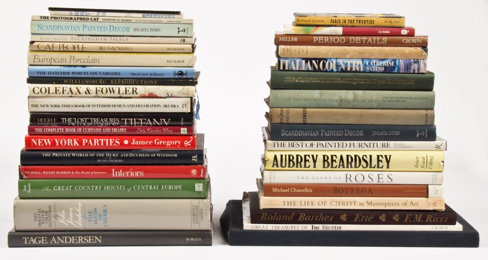 Collection of 36 Coffee Table Books: Collection of 36 Coffee Table Books, including Tage Andersen, he Original Water-color Paintings of John James Audubon for the Birds of America, The Great Country Houses of Central Europe, The Private 