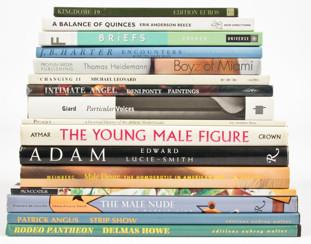 Group of 16 Books: Group of 16 Books: 1) Kingdome 19: Edition Euros-Bruno Gmunder; 2) A Balance of Quinces: The Paintings and Drawings of Guy Davenport-Erik Anderson Reece; 3) Briefs: A Virile Display of Verse Witty and