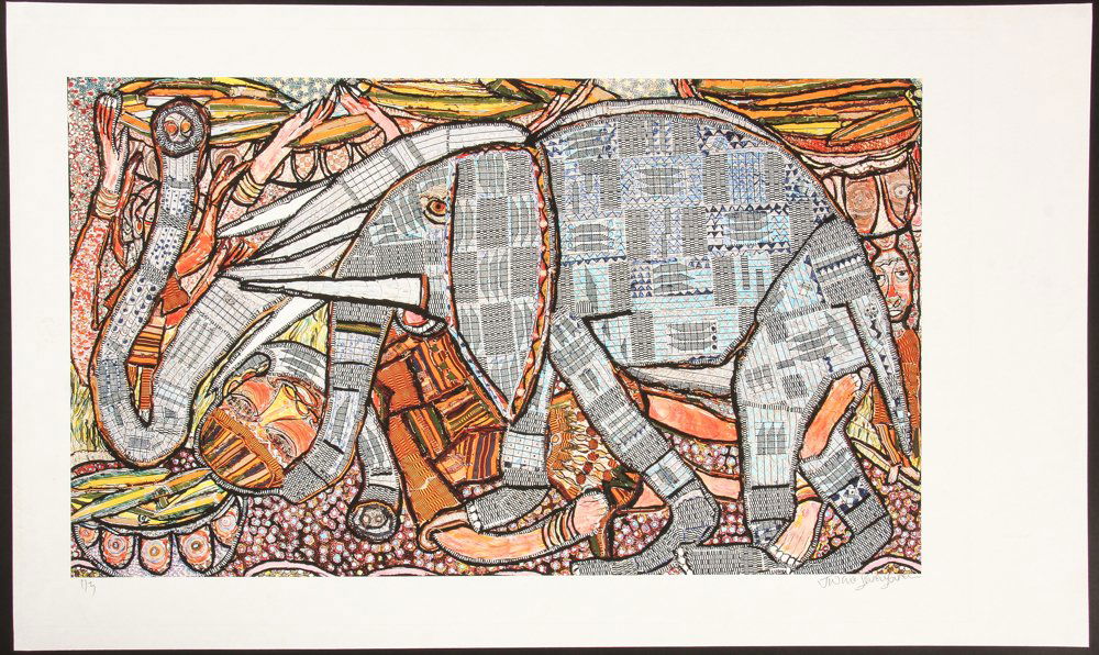 Prince Twins Seven Seven (Nigerian, 1944-2011): Prince Twins Seven Seven (Nigerian, 1944-2011). Limited edition giclee print on paper, signed and numbered by the artist. Size: 26.5" x 44", 67 x 112 cm (sheet).