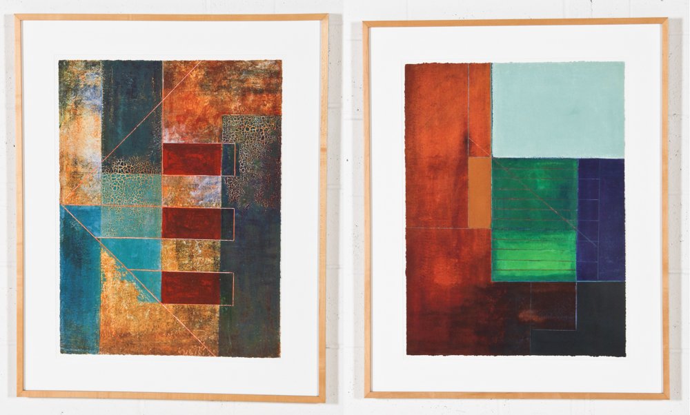 Two Framed Abstract Works of Art (1 of 7)