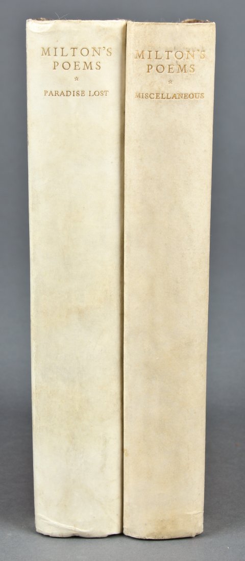 John Milton, William Blake, Nonesuch Press, 1926, 2 vol: John Milton, William Blake, Nonesuch Press, 1926, 2 volumes. Nonesuch Press, London, 1926. #970 of 1450 copies.