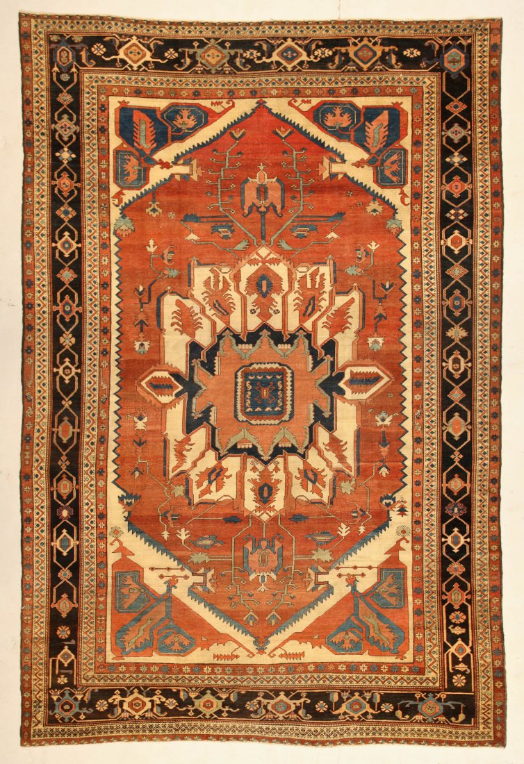 Antique Mansion-Size Serapi Rug: 10'9" x 16'5" (327x500 (1 of 4)