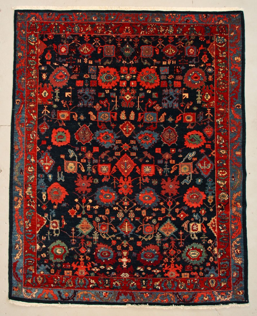 Bidjar Rug: 8'8" x 10'10" (264 x 330 cm): Bidjar Rug: 8'8" x 10'10" (264 x 330 cm), Turkey, late 20th c., full pile, natural dyes, excellent condition.