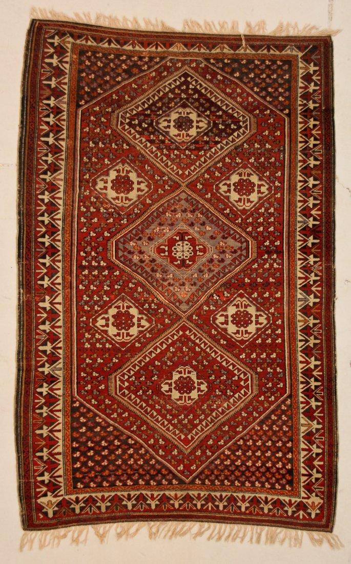 Antique Shirvan Rug: 4'6" x 6'10" (137 x 208 cm) (1 of 4)