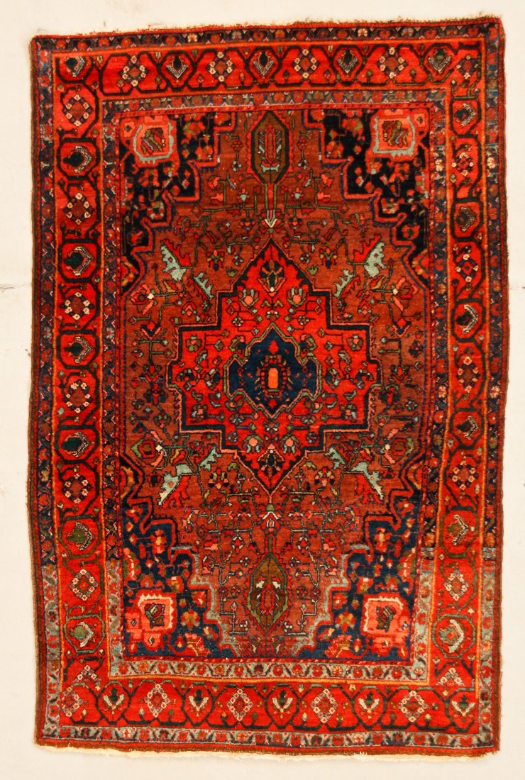 Antique West Persian Rug: 4'4" x 6'7" (132 x 201 cm) (1 of 5)