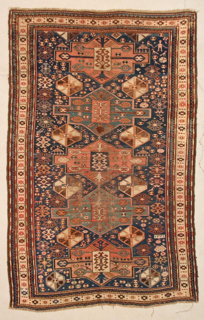 Antique Kazak Rug: 5'5" x 8'7" (165 x 262 cm) (1 of 5)