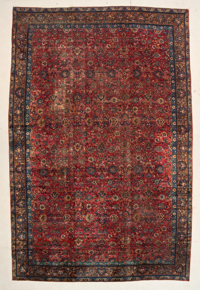 Antique Mansion-Size Kerman Rug:11'7" x 19'6" (353 x (1 of 4)