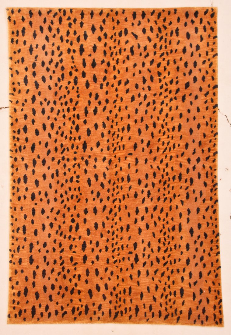 Tibetan Leopard Rug: 5' x 7'6" (152 x 229 cm) (1 of 4)