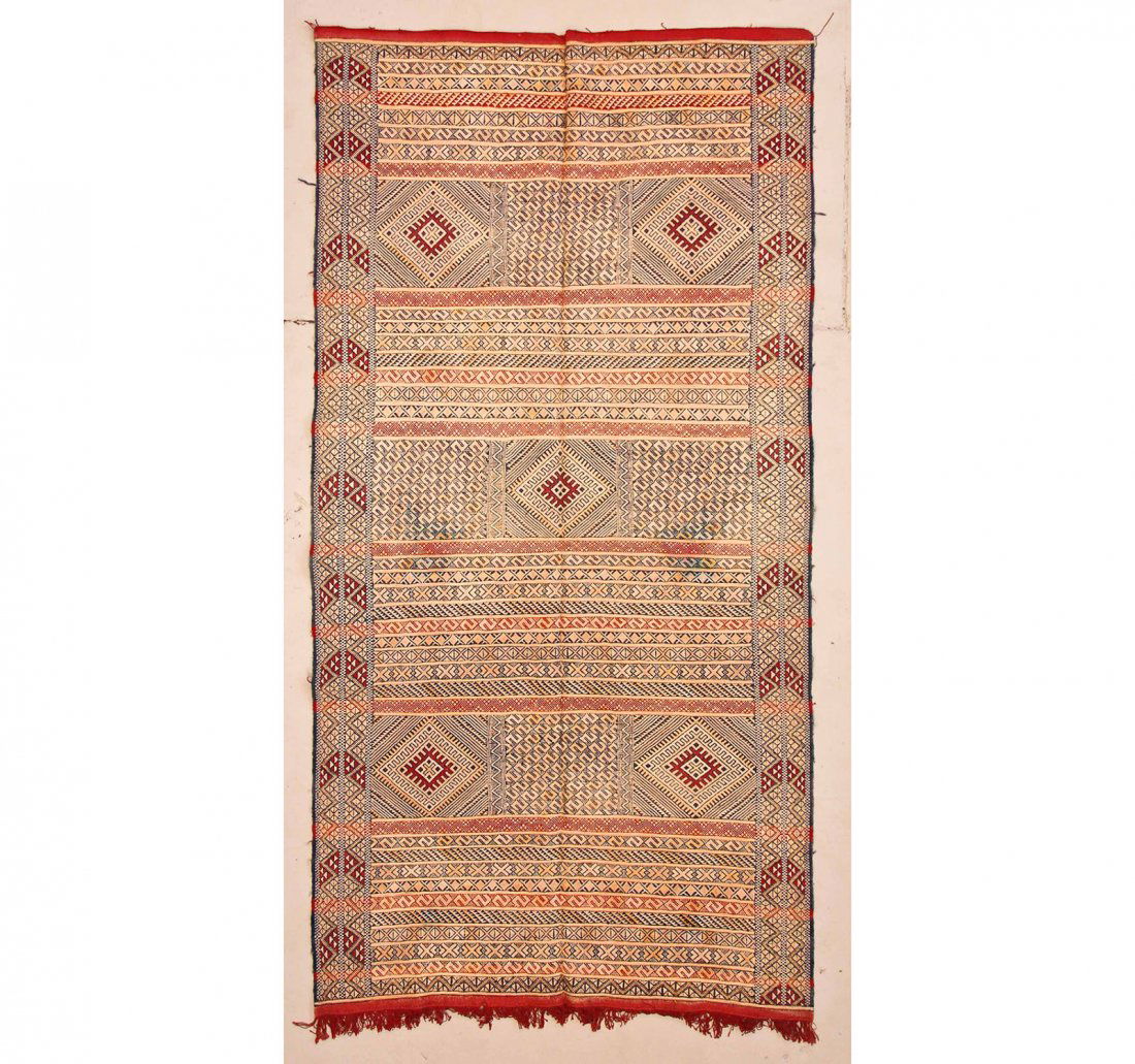 Moroccan Wool and Silk Rug: 5' x 9'8" (152 x 295 cm) (1 of 4)