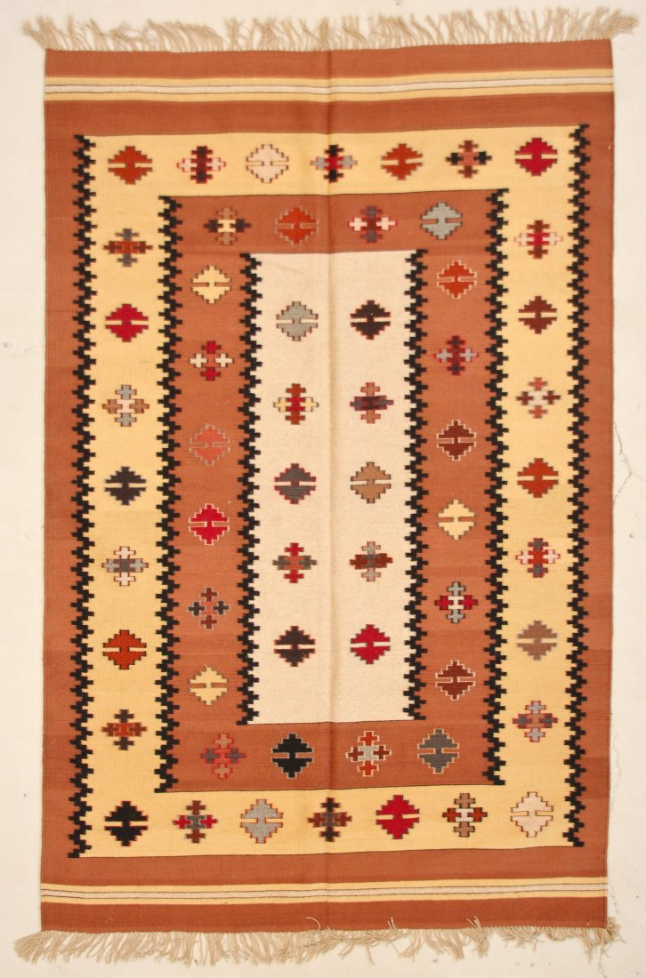 Mexican Zapotec Flatweave Rug: 6' x 9' (183 x 274 cm) (1 of 4)