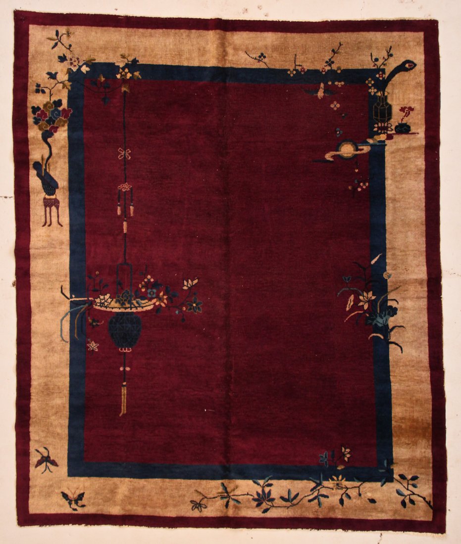Antique Chinese Rug: 8' x 9'6" (244 x 290 cm) (1 of 4)