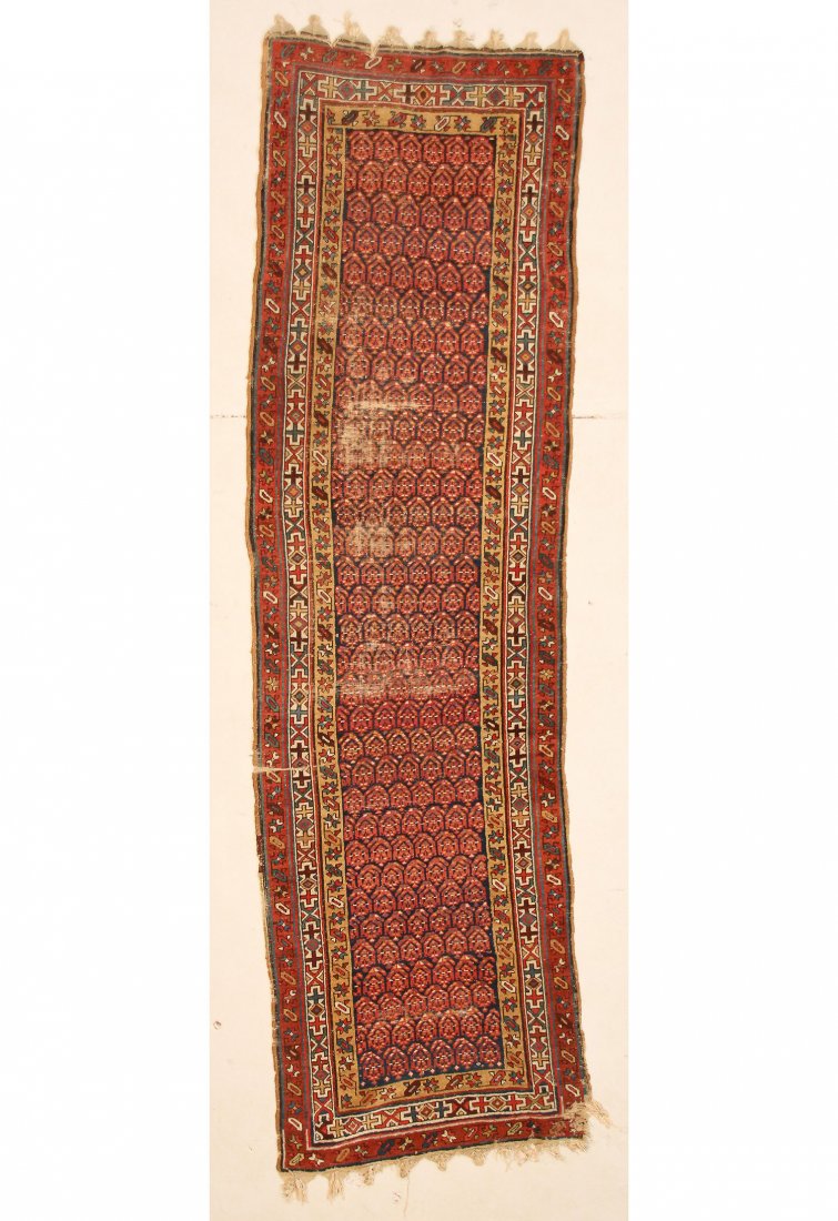 Antique West Persian Rug: 3'2" x 11" (97 x 335 cm) (1 of 4)