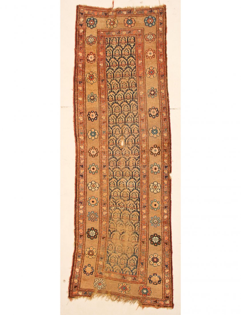 Antique West Persian Kurd Rug:  3'8" x 10'4" (44 x 315 (1 of 4)