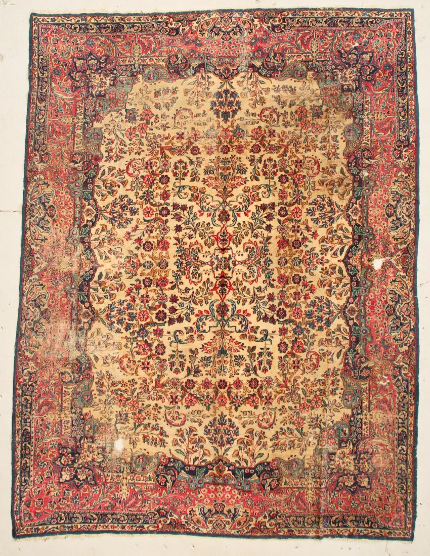 Antique Kerman Rug:  7'9" x 10'5" (236 x 318 cm) (1 of 4)
