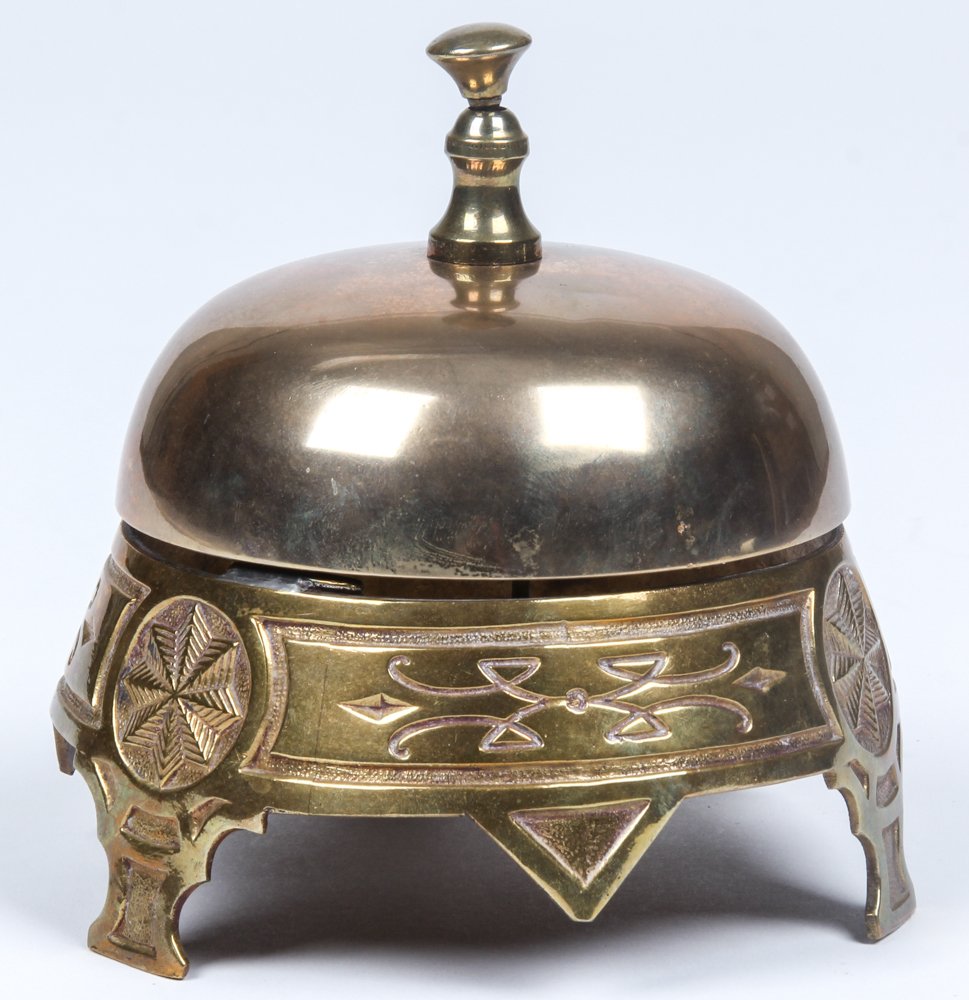 Philadelphia Hotel Lobby Call Bell: Philadelphia Hotel Lobby Call Bell. Purportedly from the renowned Bellevue Stratford Hotel. Size: 6" x 6" x 6" (15 x 15 x 15 cm). Provenance: Gladwyne Estate.