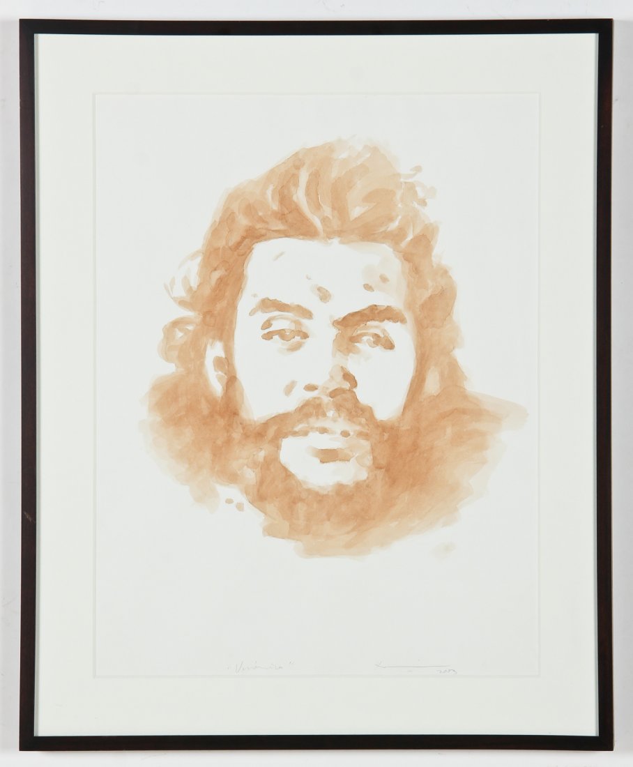 Jose Angel Toirac (Cuban, b. 1966) Portrait of Che: José Ángel Toirac (Cuban, b. 1966) Portrait of Che Guevara, Portrait of Che Guevara, watercolor. Size: 25" x 19", 64 x 48 cm (sight); 31.25" x 25.25", 79 x 64 cm (frame). Jose Toirac graduated from 