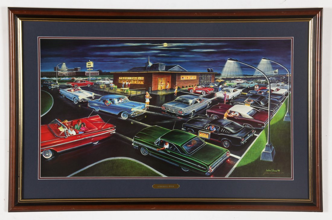 John Shaw (20th c.) "Remember When": John Shaw (20th c.) "Remember When", limited edition lithograph. Size: 15.5" x 28", 39 x 71 cm (sight); 22.5" x 34.5", 57 x 88 cm (frame). Proceeds from the sale of this item to benefit the Sterling S