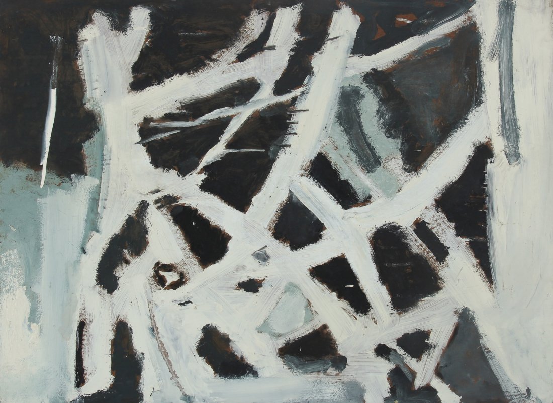 Sterling Strauser (American, 1907-1995) Winter Storm: Sterling Strauser (American, 1907-1995) Winter Storm Large, 1962, unsigned, oil painting on masonite. Size: 36" x 48" (91 x 122 cm). Proceeds from the sale of this item to benefit the Sterling Strause