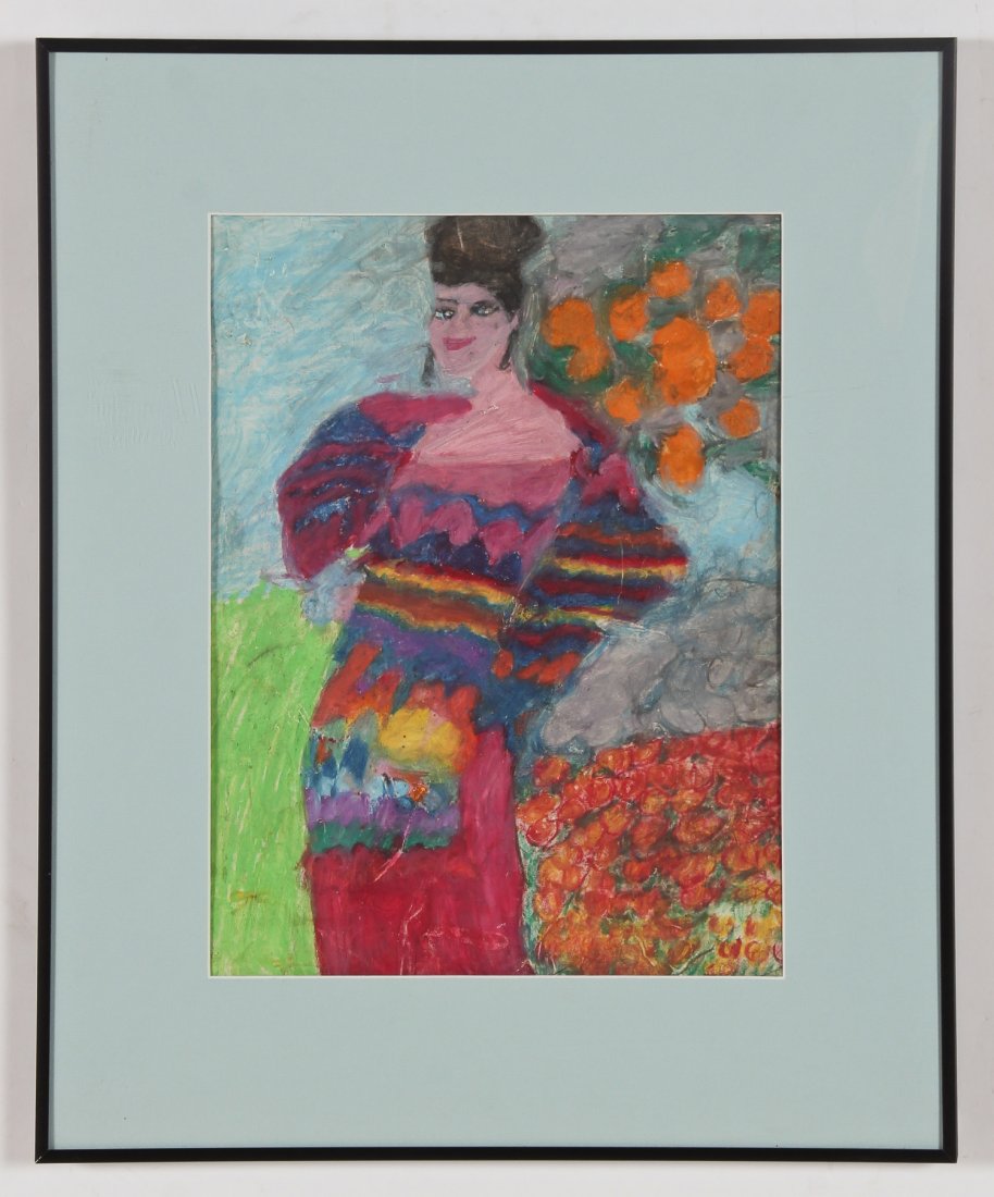 Justin McCarthy (American, 1892-1977) Lady of Fashion: Justin McCarthy (American, 1892-1977) Lady of Fashion, c. 1960s, mixed media painting. Size: 15.25" x 11.5", 39 x 29 cm (sight); 22.25" x 18.25", 57 x 46 cm (frame).