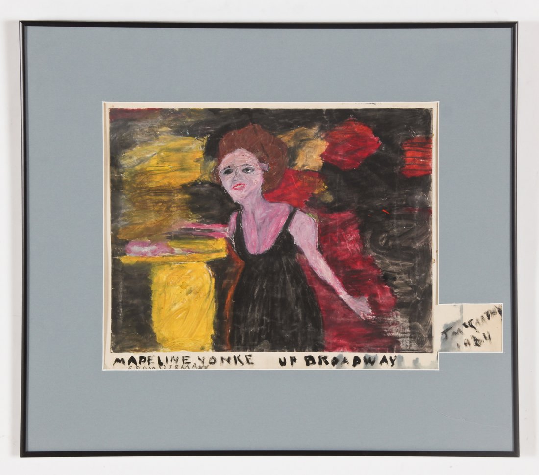 Justin McCarthy (American, 1892-1977): Justin McCarthy (American, 1892-1977) Madeline Yonke from Germany, c. 1950s, mixed media. Size: 12" x 15.75", 30 x 40 cm (sheet); 21.25" x 24.25", 54 x 62 cm (frame).
