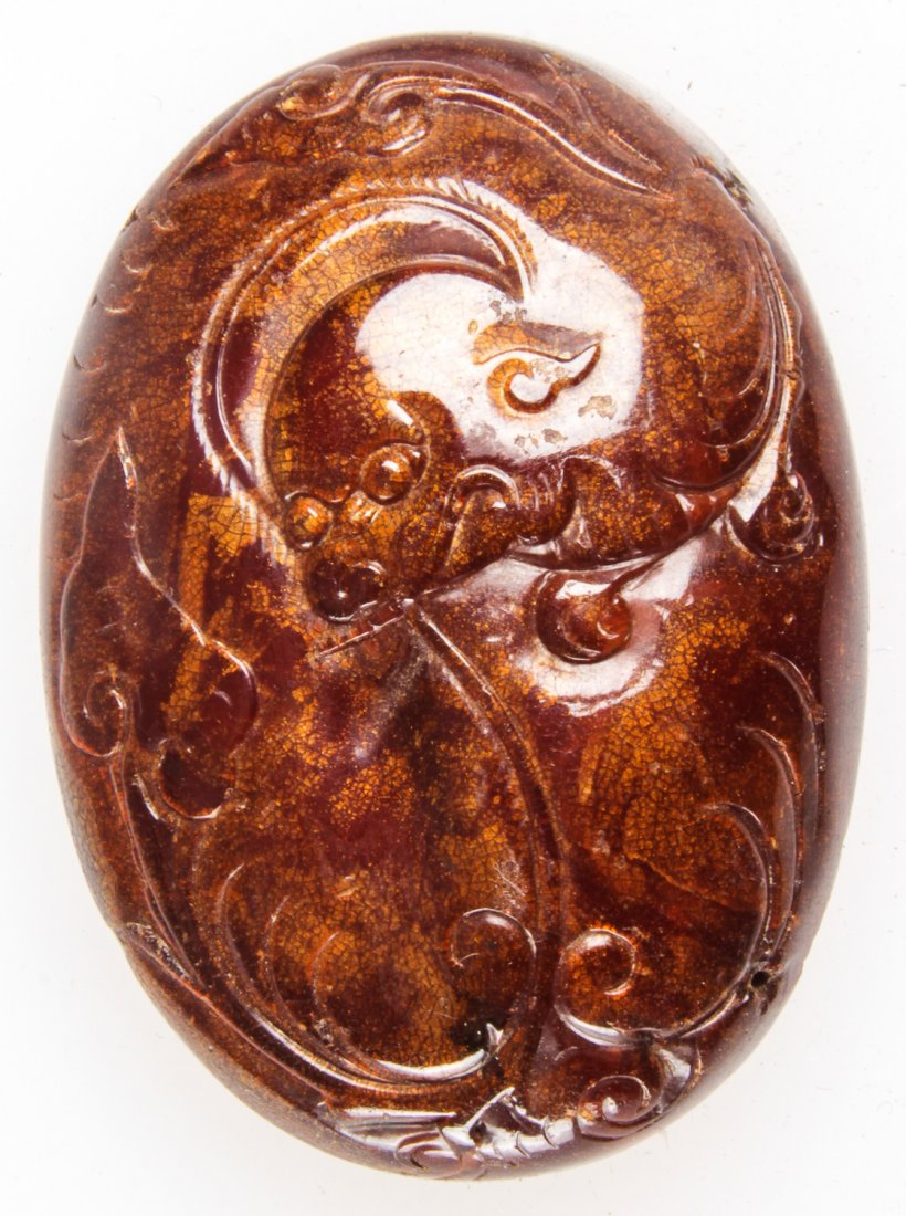 Chinese Amber Amulet, Ming Dynasty (1 of 6)