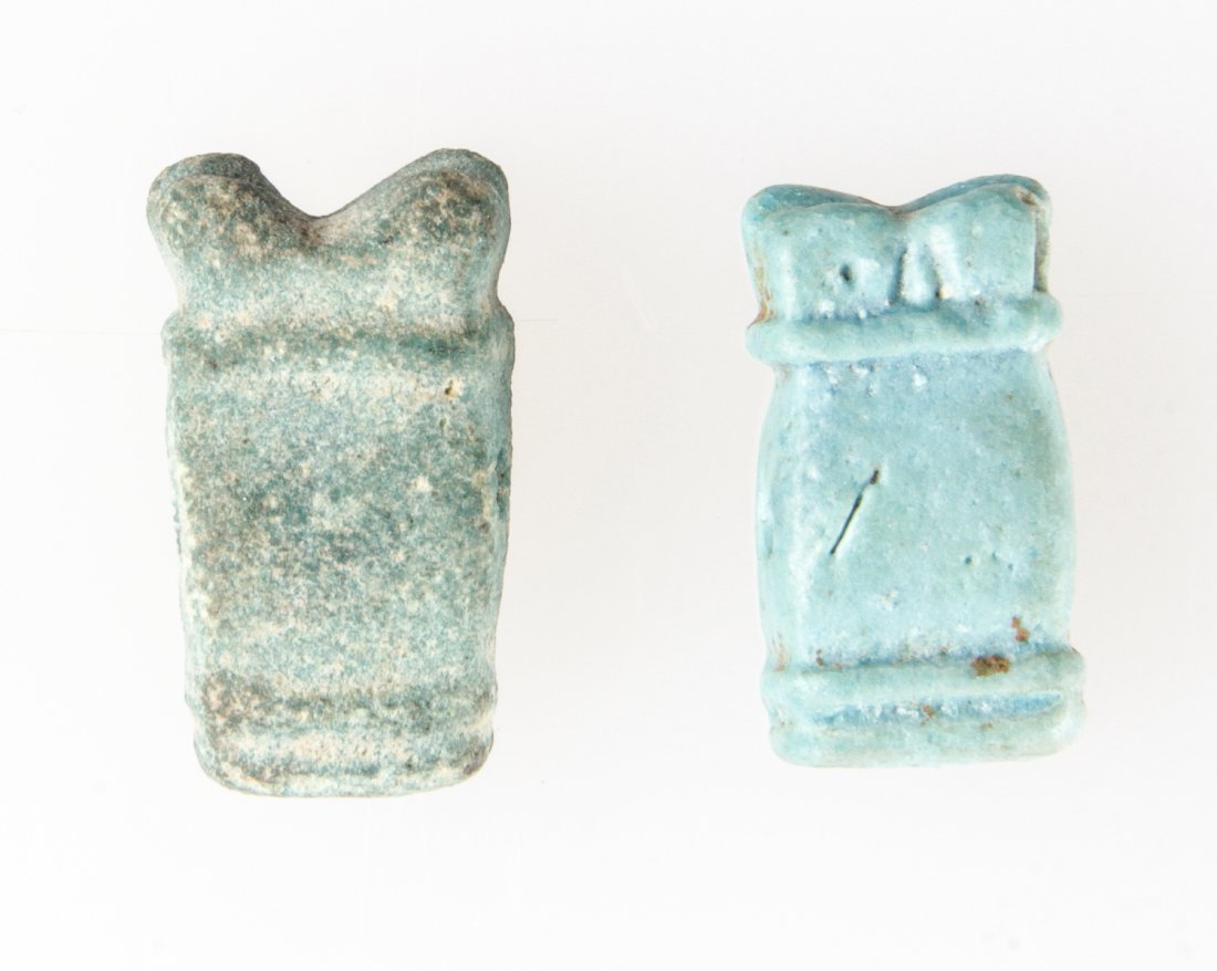 2 Ancient Faience Owls (1 of 3)