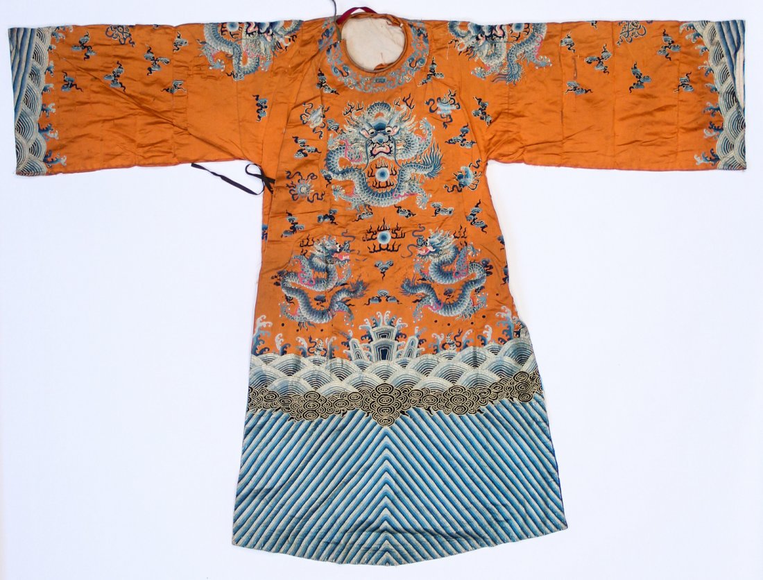 Antique Chinese Embroidered Silk Robe (1 of 9)