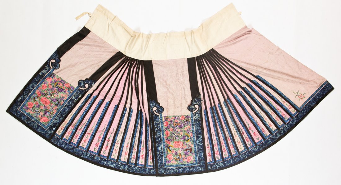 Antique Chinese Silk Wedding Skirt (1 of 5)