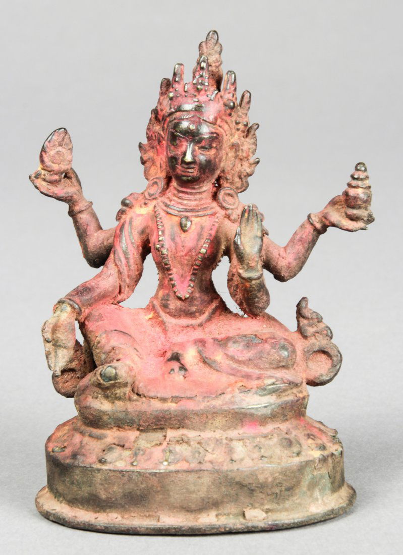 Bronze Seated Buddha, 19th c. (1 of 3)