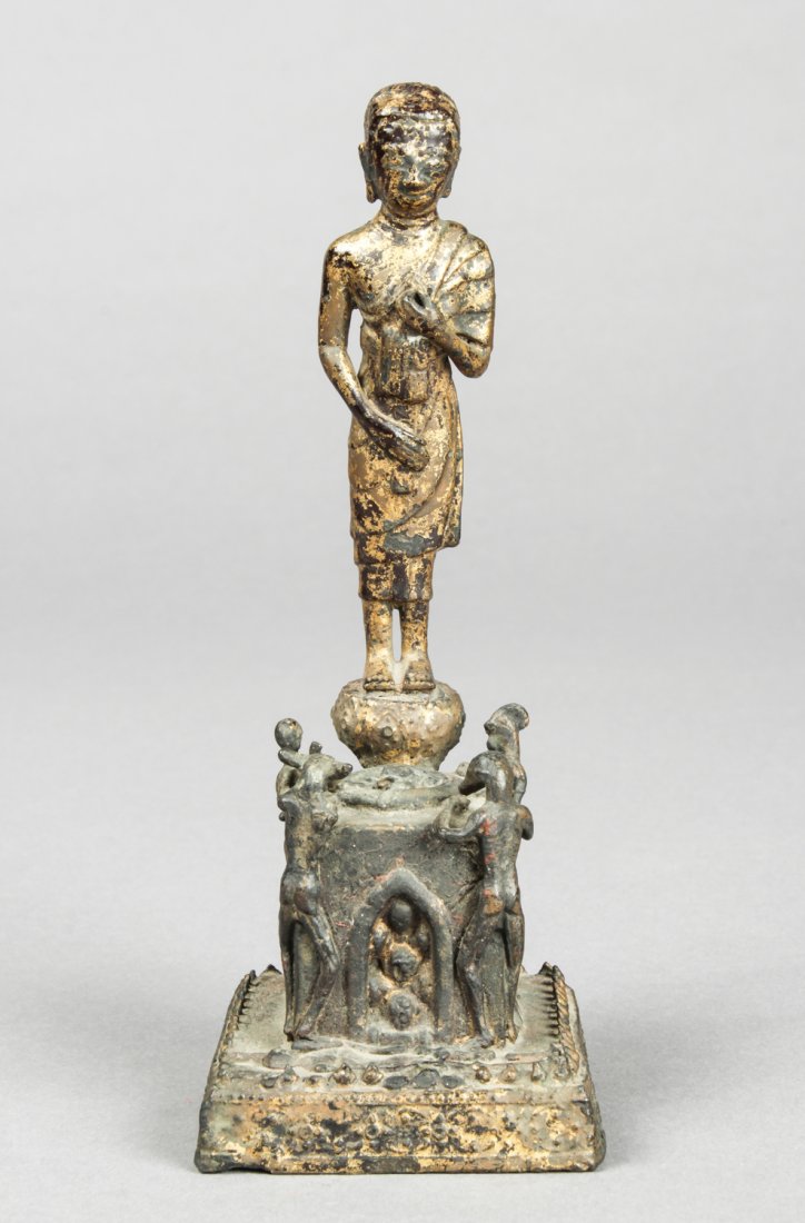 Bronze/Gilded Thai Statue of Preaching Buddha, 19th c. (1 of 3)