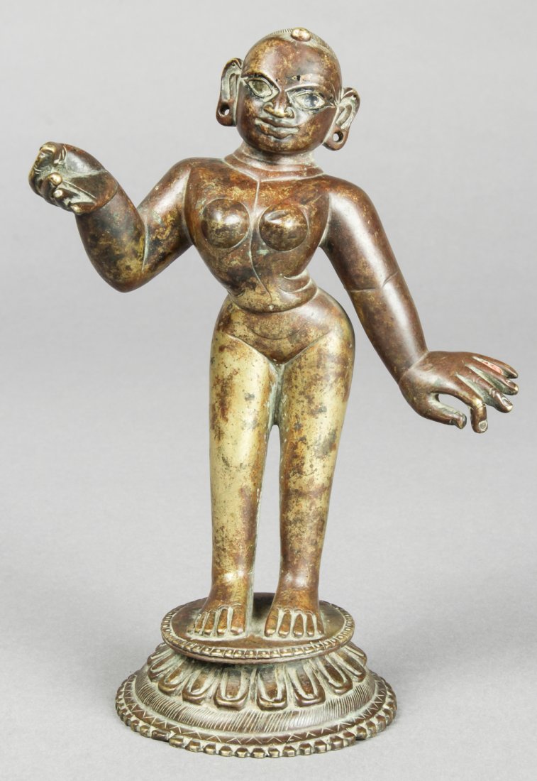 Large Bronze Radha Statue, circa 1800-1850 (1 of 3)
