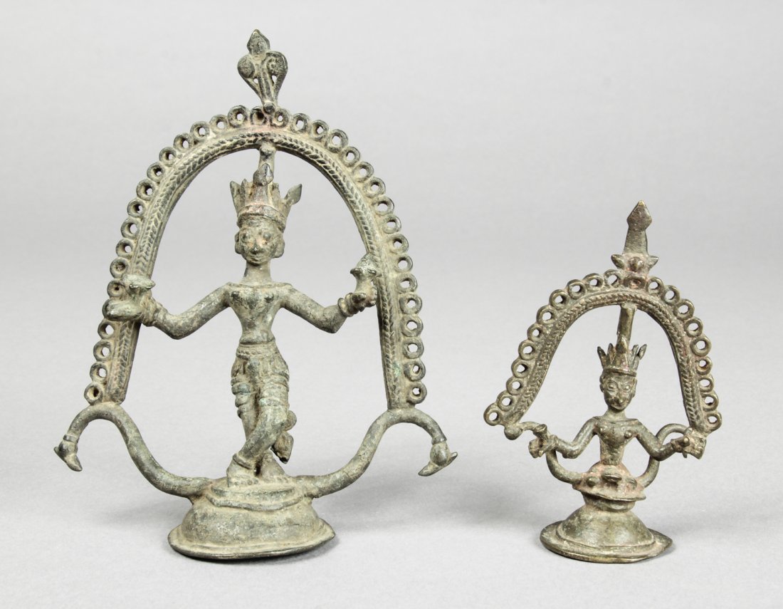 2 Bronze Saraswati Statues, India, circa 1800-1850 (1 of 3)