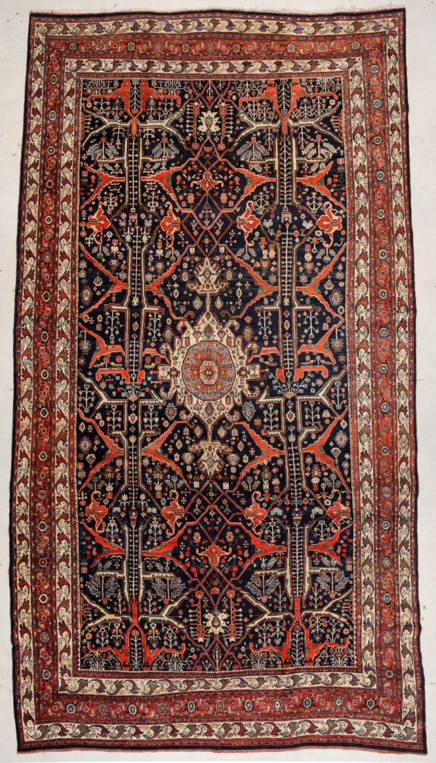 Antique Mansion-Size Bidjar Rug: 12" x 22" (366 x 671 (1 of 6)