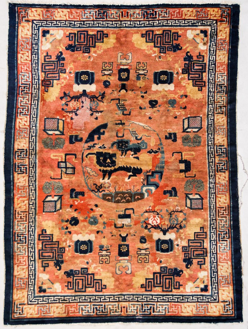 Antique Chinese Rug: 5'7" x 7'8" (170 x 234 cm) (1 of 4)