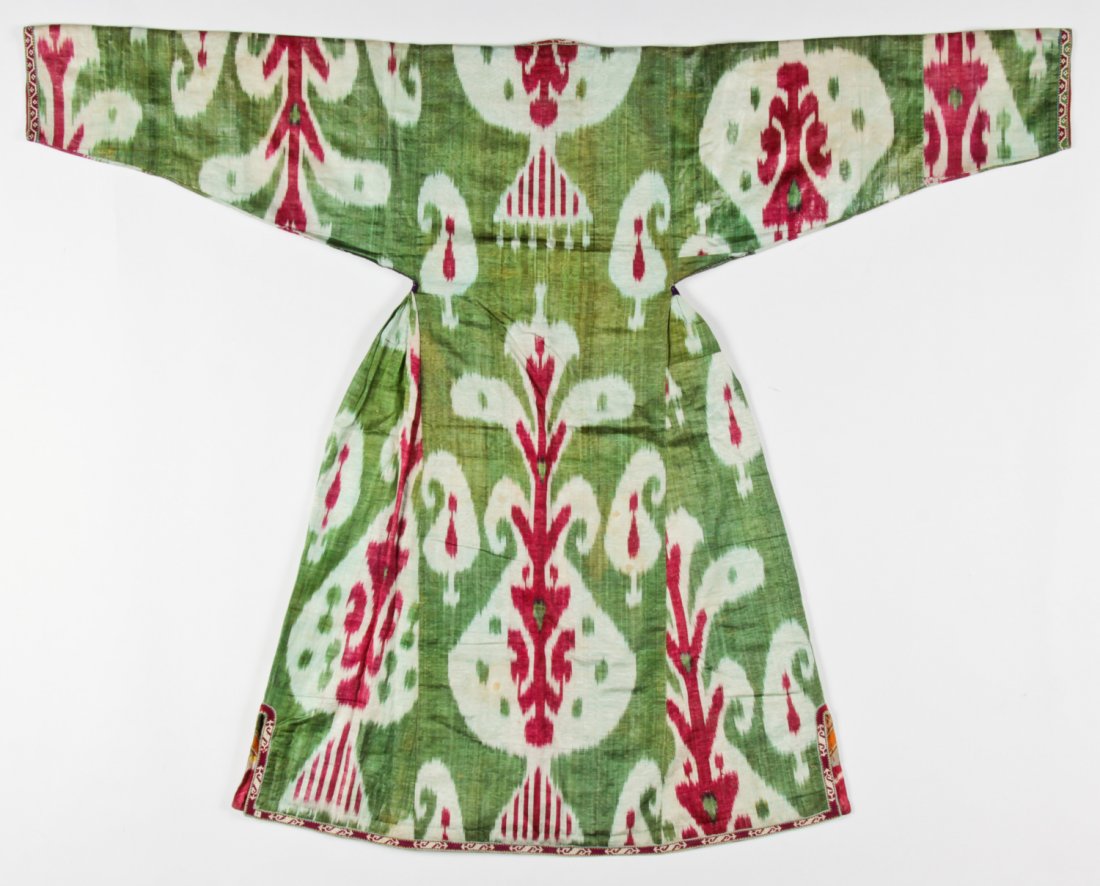Antique Central Asian Silk Ikat Kaftan (1 of 3)
