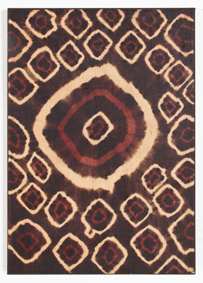 Kuba (DRC) Resist-Dyed Raffia Panel (1 of 4)