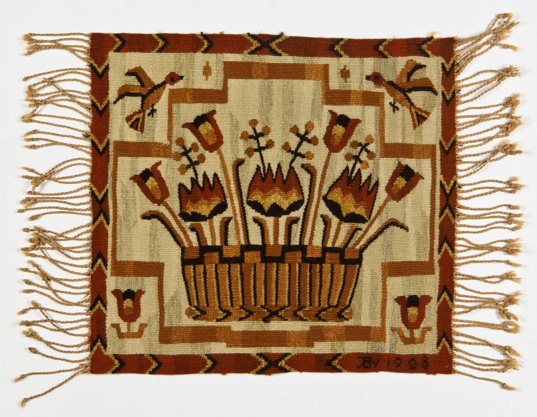 Scandinavian Folk Tapestry: 23" x 24.5" (58 x 62 cm) (1 of 4)