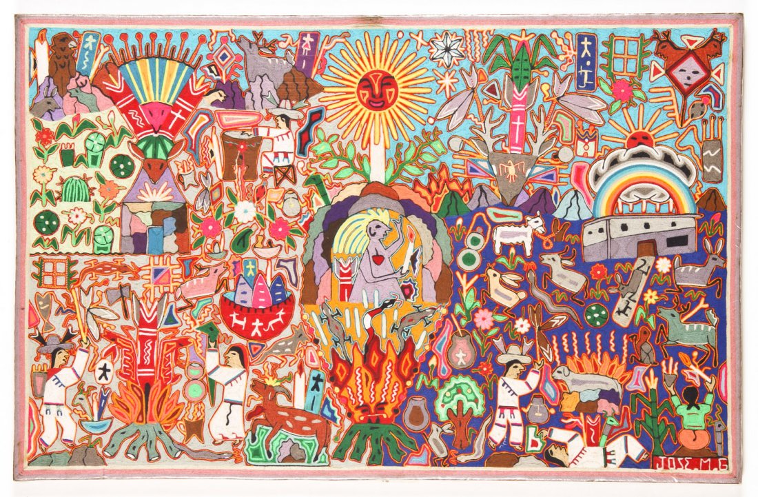 Large Mexican Huichol: 24" x 37.25" (61 x 95 cm) (1 of 3)