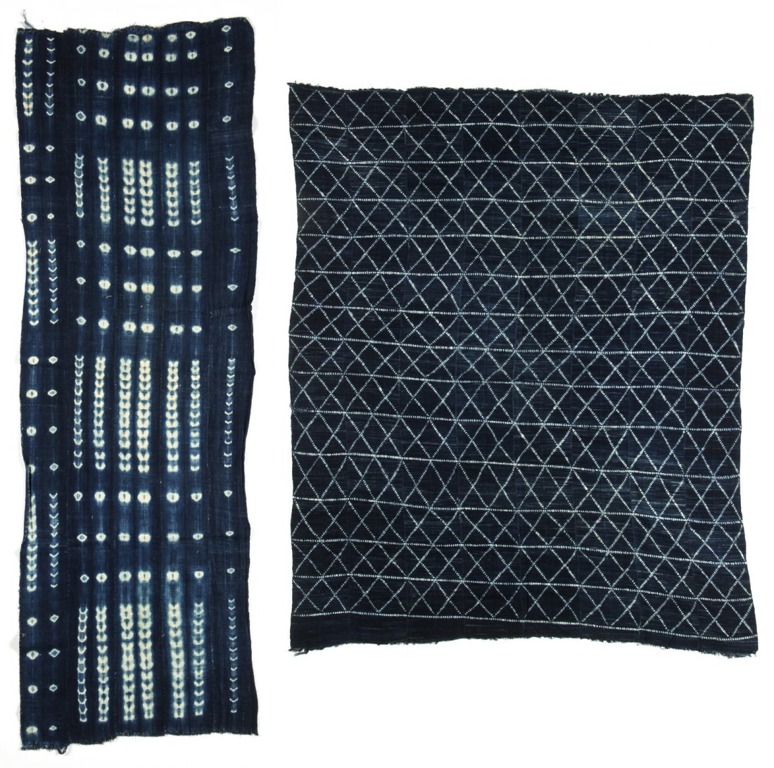 2 Vintage Indigo Woman's Wraps, Dogon People, Mali (1 of 9)