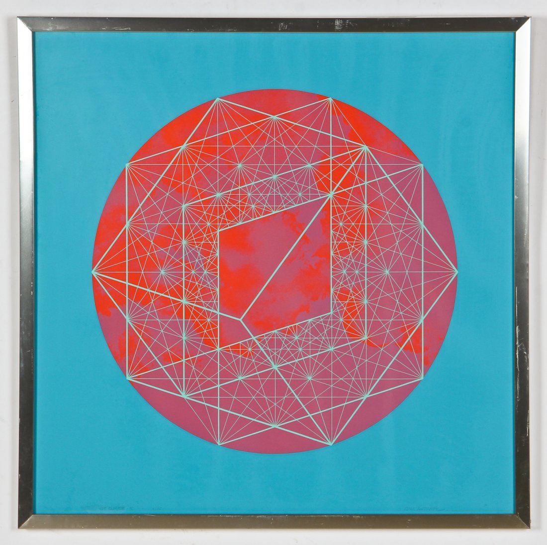 Edna Andrade (American, 1917-2008) Hot Clouds II: Edna Andrade (American, 1917-2008) Hot Clouds II, screenprint, from an edition of 35. Size: 27.5" x 27.5", 70 x 70 cm (sight); 29.5" x 29.5", 75 x 75 cm (frame).