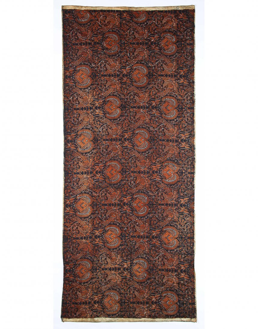 Old Indonesian Batik Panel: 41" x 96" (104 x 244 cm): Old Indonesian Batik Cotton Panel: 41" x 96" (104 x 244 cm). Provenance: Estate of Robert Swan Lindsley and Eric Hoage, Philadelphia.
