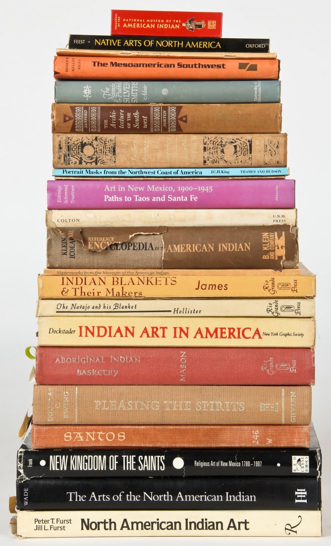 Lot of 21+ Books on North and Central Native American: Lot of 21+ Books on North and Central Native American Art and Culture. Provenance: Estate of Robert Swan Lindsley and Eric Hoage, Philadelphia.