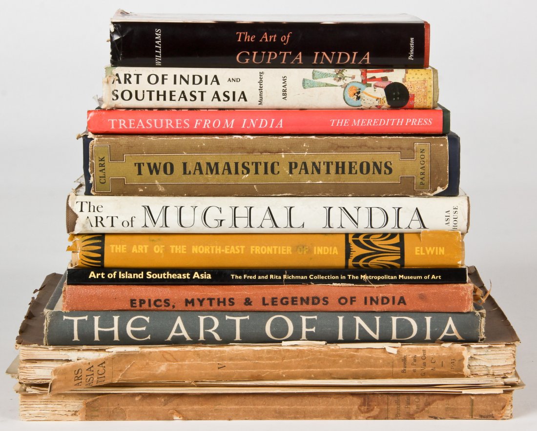 10+ pc Indian and South East Asia Art Reference Books: 10+ pc Indian and South East Asia Art Reference Books, including: The Art of the Mughal India. Provenance: Estate of Robert Swan Lindsley and Eric Hoage, Philadelphia.