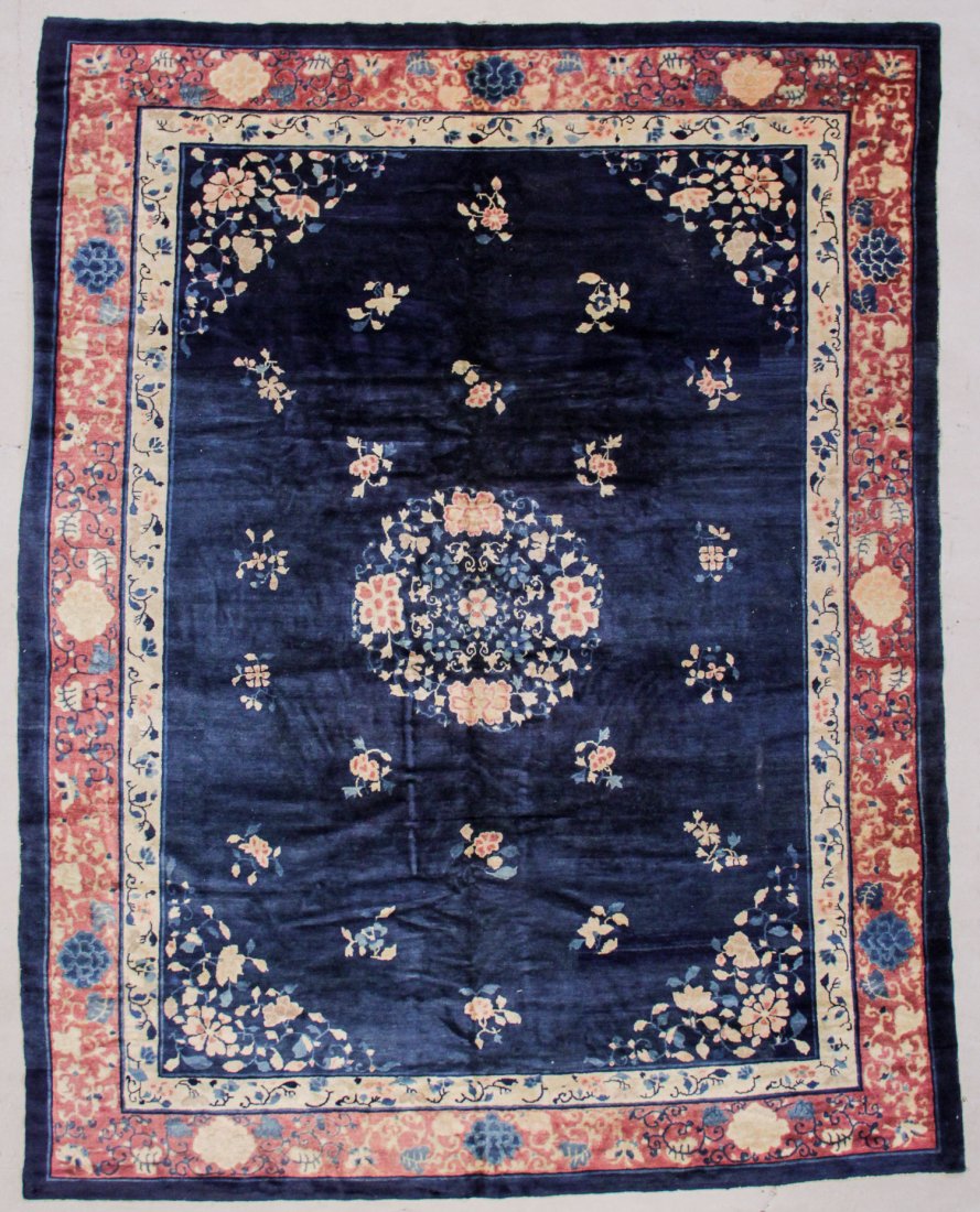 Antique Chinese Rug: 9'1" x 11'5" (277 cm x 348 cm) (1 of 4)