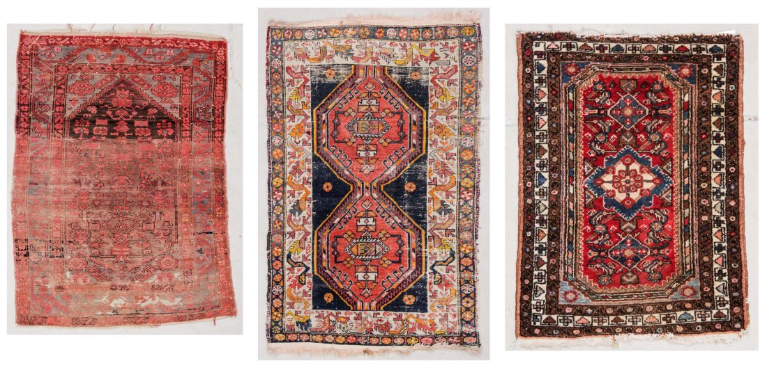 3 Antique/Old Hamadan Rugs (1 of 8)
