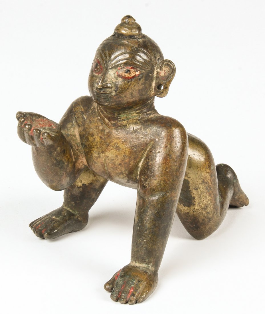 Bronze Statue of Baby Krishna, Ca. 1800 (1 of 3)
