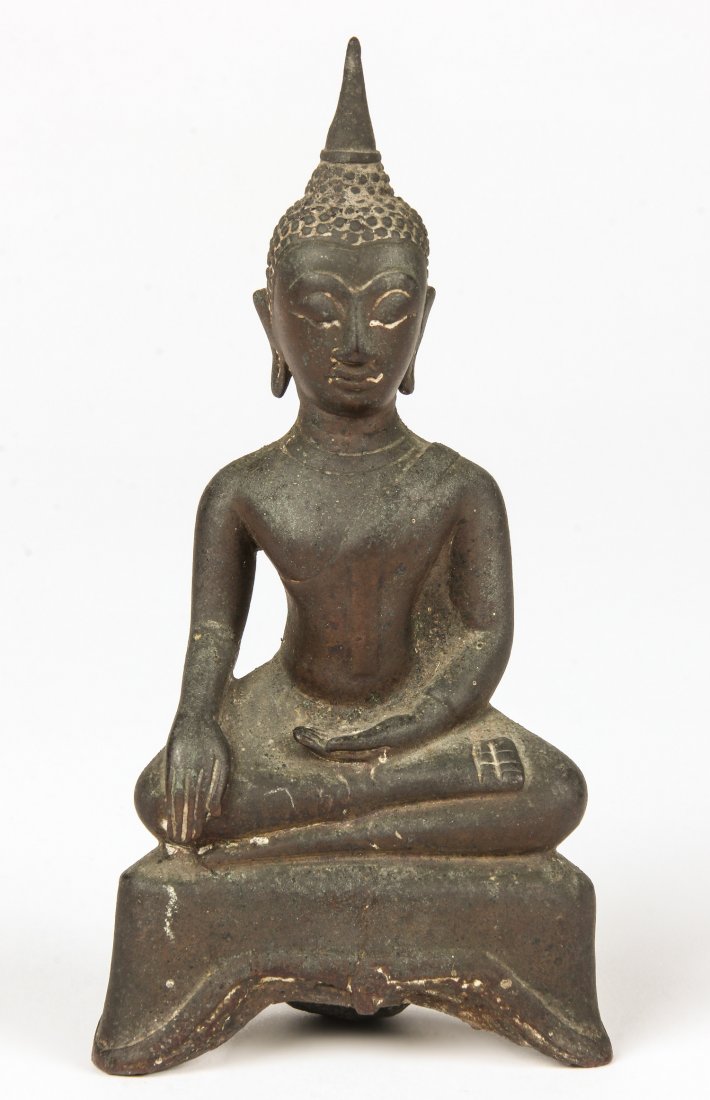 Seated Bronze Thai Buddha, Ca. 1800 (1 of 3)