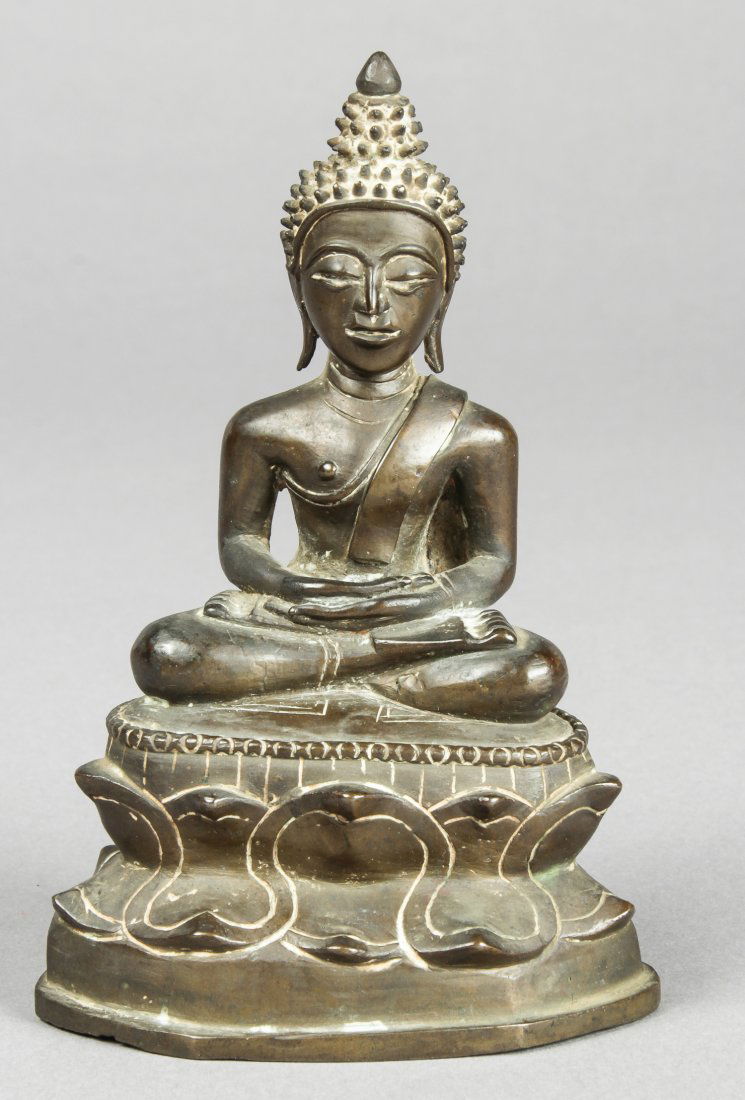 Bronze Statue of Thai Buddha, circa 1700-1750 (1 of 3)
