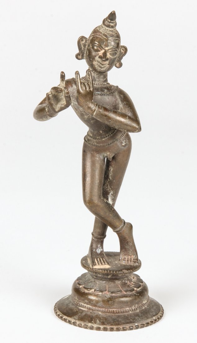 Bronze Krishna Statue, Ca. 1850 (1 of 3)